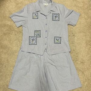 Alfred Dunner two piece short set